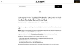 
                            1. Verknüpfe deine PlayStation Network PSN ID mit ... - Rockstar Support