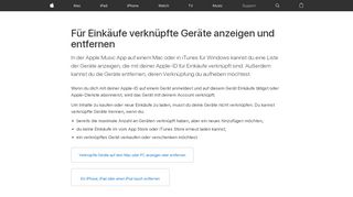 
                            5. Verknüpfte Geräte in iTunes anzeigen und entfernen - Apple Support