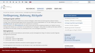 
                            10. Verlängerung, Mahnung, Rückgabe- Bibliothek - Hochschule ...