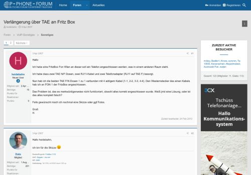 
                            11. Verlängerung über TAE an Fritz Box | IP Phone Forum