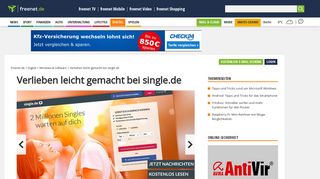 
                            2. Verlieben leicht gemacht bei single.de - Freenet