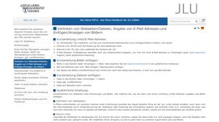 
                            2. Verlinken von Webseiten/Dateien, Angabe von E-Mail-Adressen ...