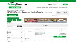 
                            11. VERMEER Horizontal Grinders Forestry Equipment Auction Results ...