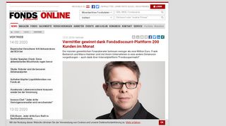 
                            11. Vermittler gewinnt dank Fondsdiscount-Plattform 200 Kunden im Monat