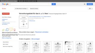 
                            7. Verordnungsblatt für das k. u. k. Heer: Personal-Angelegenheiten - Google Books-Ergebnisseite
