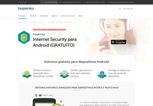 
                            4. Versão gratuita do Kaspersky internet security for Android 2019 ...