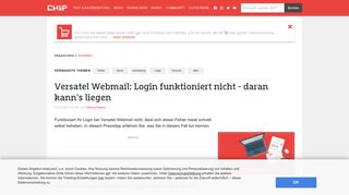 
                            3. Versatel Webmail: Login funktioniert nicht - daran kann's liegen - CHIP