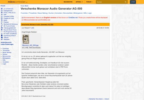 
                            8. Verschenke Monacor Audio Generator AG-500 - Mikrocontroller.net