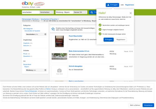 
                            4. Verschenken, Zu verschenken in Würzburg | eBay Kleinanzeigen