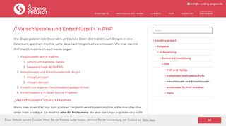 
                            3. Verschlüsseln und Entschlüsseln in PHP | a coding project
