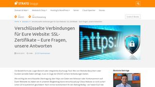 
                            5. Verschlüsselte Verbindungen für Eure Website: SSL ... - Strato AG