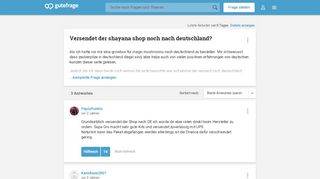 
                            9. Versendet der shayana shop noch nach deutschland? (Drogen, EU ...