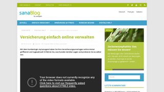 
                            10. Versicherung einfach online verwalten – sanaBlog