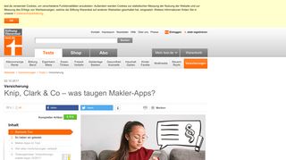 
                            6. Versicherung - Knip, Clark & Co – was taugen Makler-Apps? - Stiftung ...