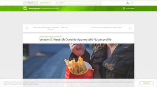 
                            6. Version 5: Neue McDonalds-App erstellt Nutzerprofile › iphone-ticker.de