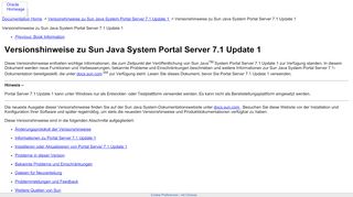 
                            12. Versionshinweise zu Sun Java System Portal Server 7.1 Update 1 ...