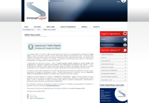 
                            11. VERSO ITALIA LOGIN - Home - InnovaPuglia S.p.A.