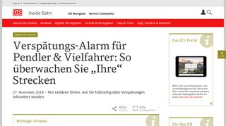 
                            2. Verspätungs-Alarm für Pendler | DB Inside Bahn