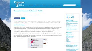 
                            6. Versteckte Facebook Funktionen – Teil 4 - Projecter GmbH