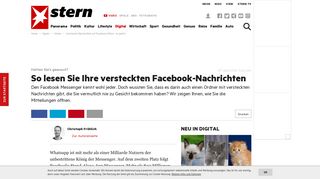 
                            3. Versteckte Nachrichten auf Facebook öffnen - so geht's | STERN.de