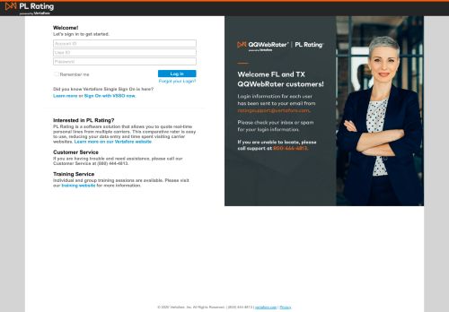 
                            1. Vertafore PL Rating - PL Rater Login