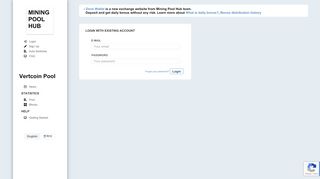 
                            3. Vertcoin (VTC) Mining Pool Hub I Login