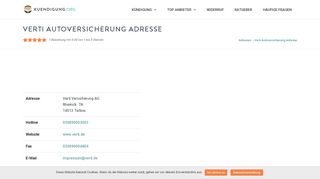 
                            10. Verti Autoversicherung Adresse ▷ Hotline, Telefonnummer und E-Mail