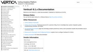 
                            3. Vertica® 8.1.x Documentation