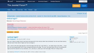 
                            13. vertical login? - Joomla! Forum - community, help and support