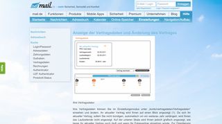 
                            6. Vertragsdaten | Hilfe - mail.de GmbH