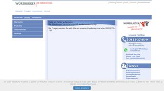 
                            4. Vertragsservice - Würzburger Versicherungs-AG