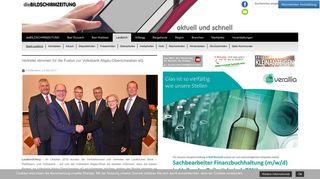 
                            9. Vertreter stimmen für die Fusion zur Volksbank Allgäu-Oberschwaben ...