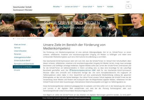 
                            10. Vertretungsplan und iServ | Geschwister-Scholl-Gymnasium Münster