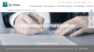 
                            8. Vertriebspartner Login-Bereich - Dr. Peters Group