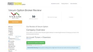 
                            1. Verum Option Binary Options Broker Review: Sign Up ...