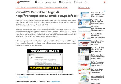 
                            12. Verval PTK Kemdikbud Login di http://vervalptk.data.kemdikbud.go.id ...
