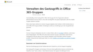 
                            7. Verwalten des Zugriffs von Gast in Office 365-Gruppen | Microsoft ...