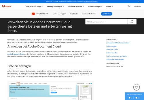 
                            5. Verwalten Sie in Adobe Document Cloud gespeicherte Dateien und ...