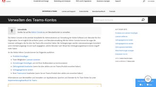
                            1. Verwalten von Team-Abonnements - Adobe Help Center