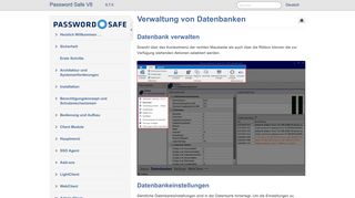 
                            10. Verwaltung von Datenbanken - Password Safe V8 - 8.6.0