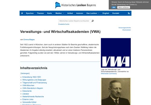 
                            12. Verwaltungs- und Wirtschaftsakademien (VWA) – Historisches ...