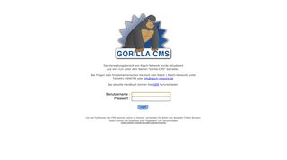 
                            1. Verwaltungsbereich Gorilla-CMS - Rasch-Network
