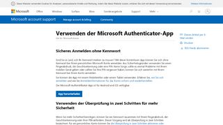 
                            13. Verwenden der Microsoft Authenticator-App - Microsoft Support
