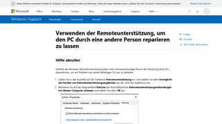 
                            1. Verwenden der Remoteunterstützung, um den PC ... - Microsoft Support