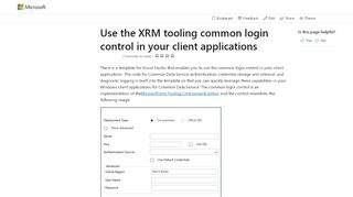 
                            11. Verwenden des XRM-Tooling-Anmeldungssteuerelements in ...