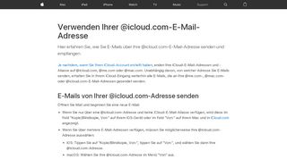 
                            1. Verwenden Ihrer @icloud.com-E-Mail-Adresse - Apple Support