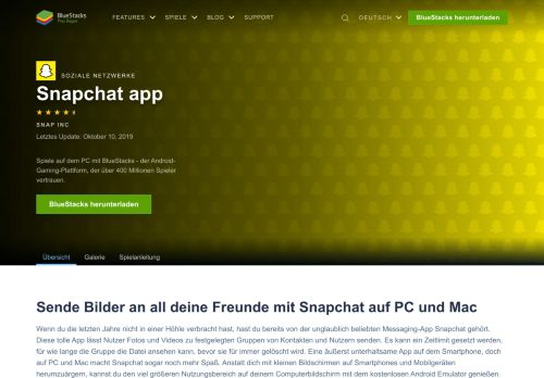 
                            8. Verwenden Sie Snapchat auf PC und Mac mit Bluestacks Android ...