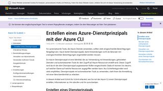 
                            7. Verwenden von Azure-Dienstprinzipalen mit der Azure CLI | Microsoft ...