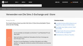 
                            9. Verwenden von Die Sims 3-Exchange und -Store - EA Help