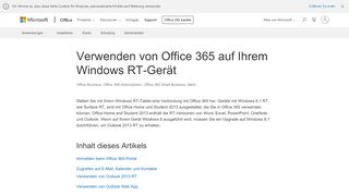 
                            3. Verwenden von Office 365 auf Ihrem Windows RT-Gerät - Office 365